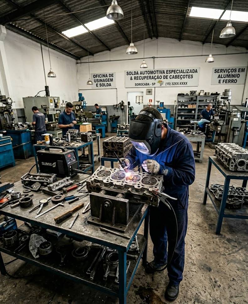 Recuperação de bloco em ferro fundido