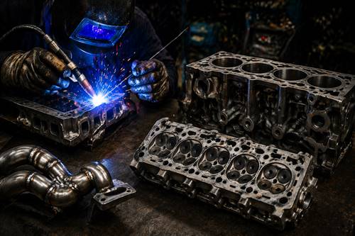 Solda em cabeçote de motor