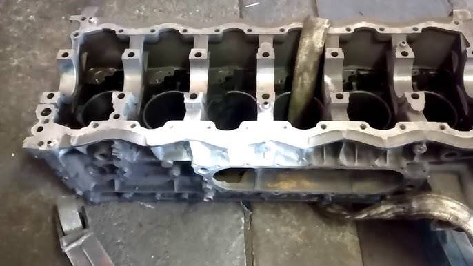 Solda em bloco de motor